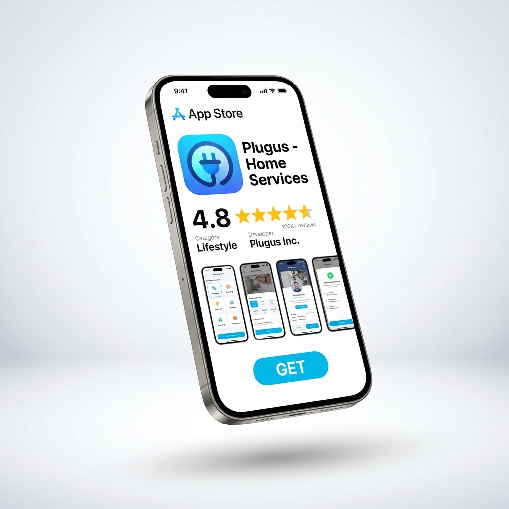 Plugus app available for download on App Store and Google Play